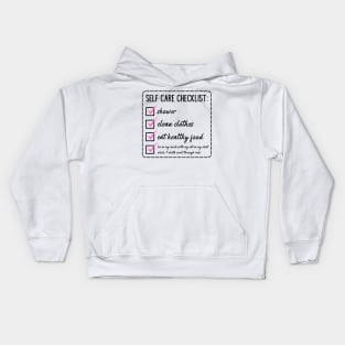 Self Care Checklist Kids Hoodie